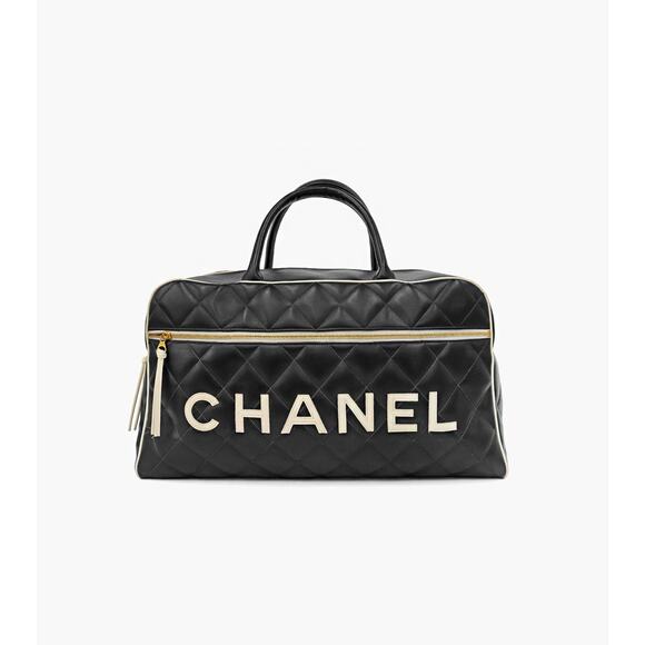 CHANEL black bowling bag A-A25117 - Picture 1 of 1